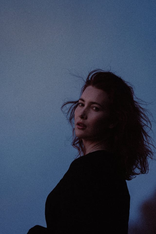 A portrait held against the day's last colour and gathering darkness, catalog number 35, from the Twilight Portraits series