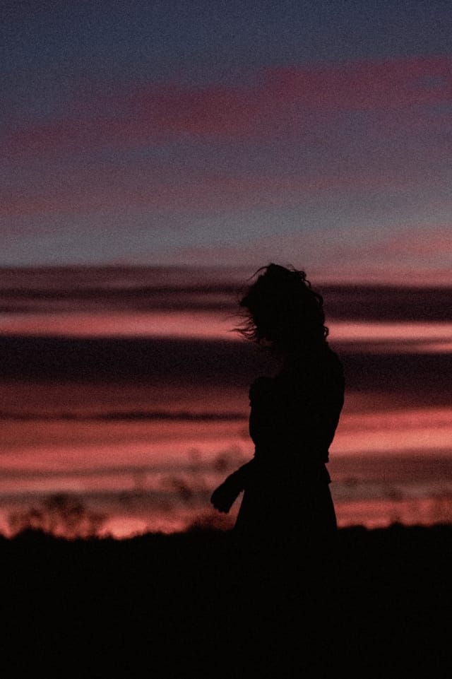 A portrait held against the day's last colour and gathering darkness, catalog number 10, from the Twilight Portraits series