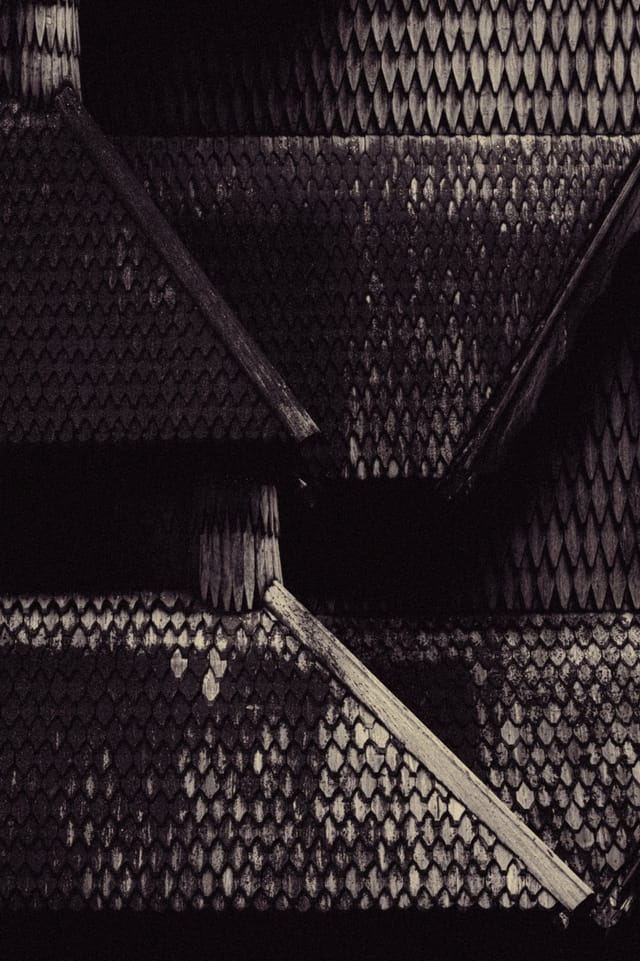 Timber architecture, ornament and changing light at a stave church, catalog number 21, from the Stave Churches collection