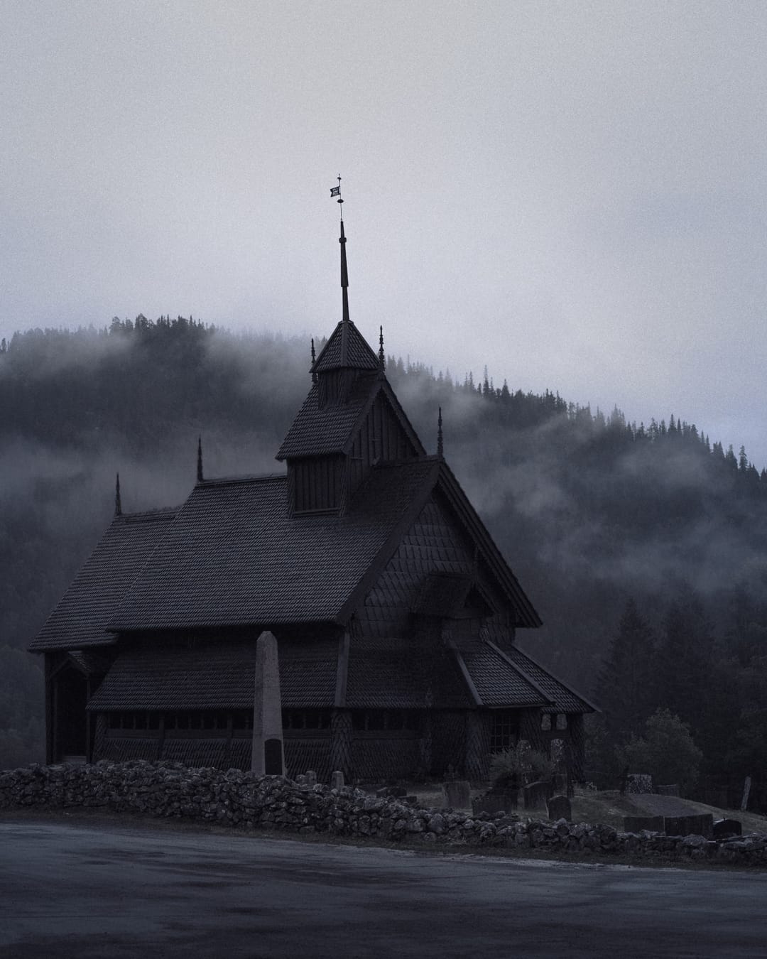 Timber architecture, ornament and changing light at a stave church, catalog number 44, from the Stave Churches collection