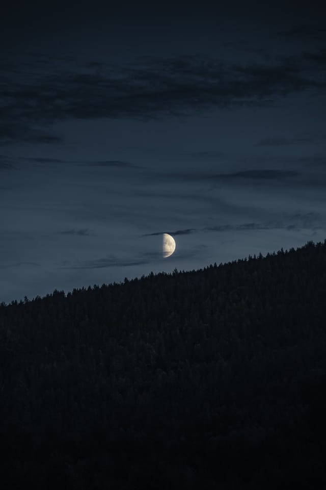 Low light across a darkened landscape and sky, catalog number 9, from The Quiet Dark collection