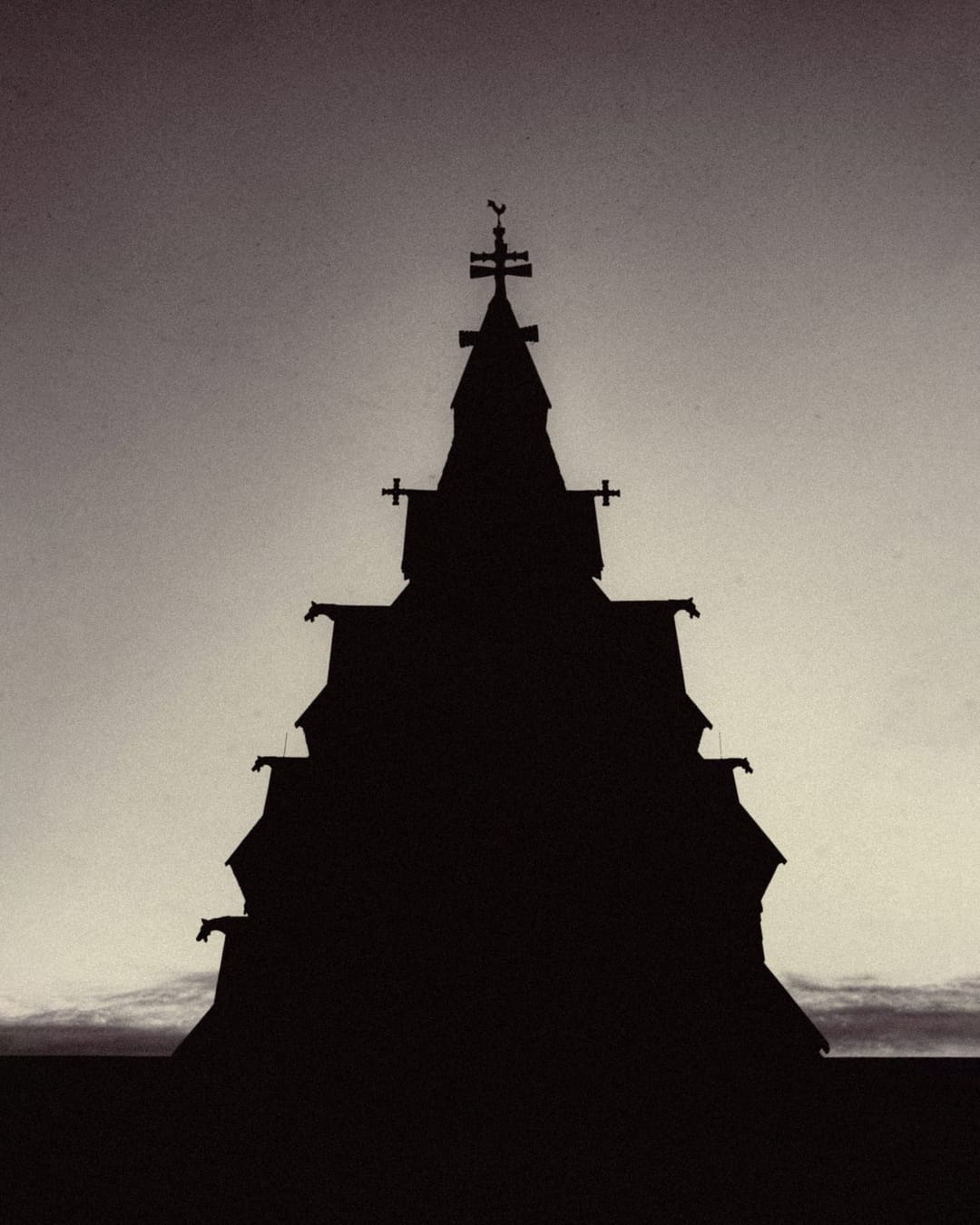 Timber architecture, ornament and changing light at a stave church, catalog number 19, from the Stave Churches collection