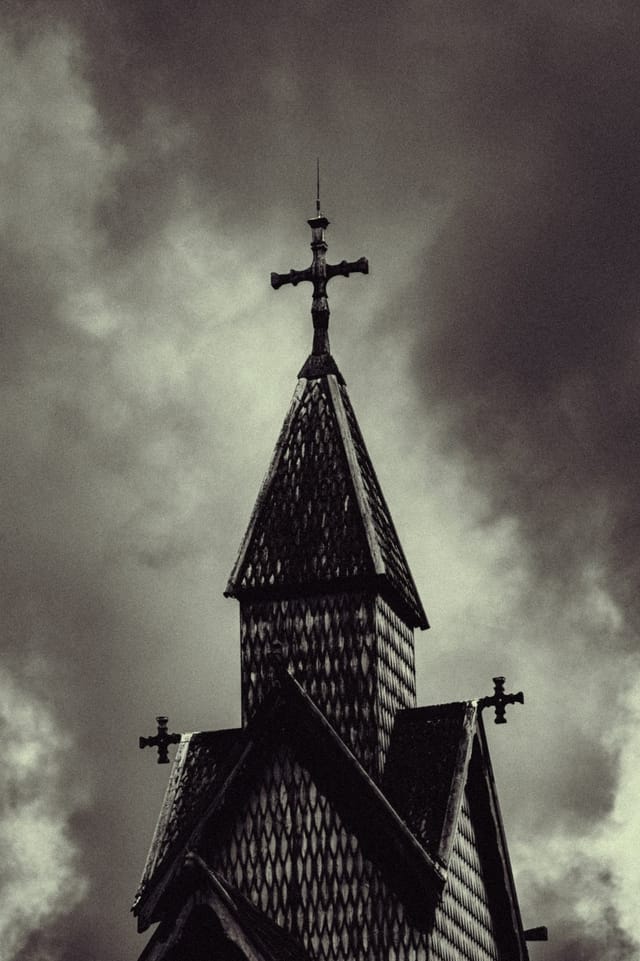 Timber architecture, ornament and changing light at a stave church, catalog number 12, from the Stave Churches collection