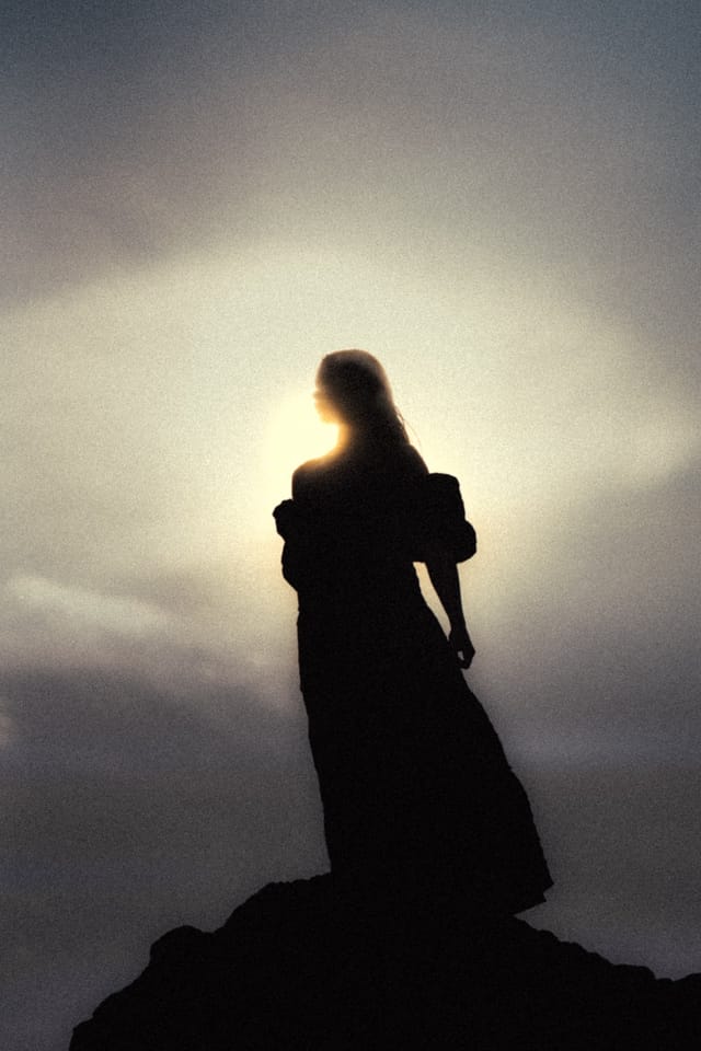 A portrait held against the day's last colour and gathering darkness, catalog number 79, from the Twilight Portraits series