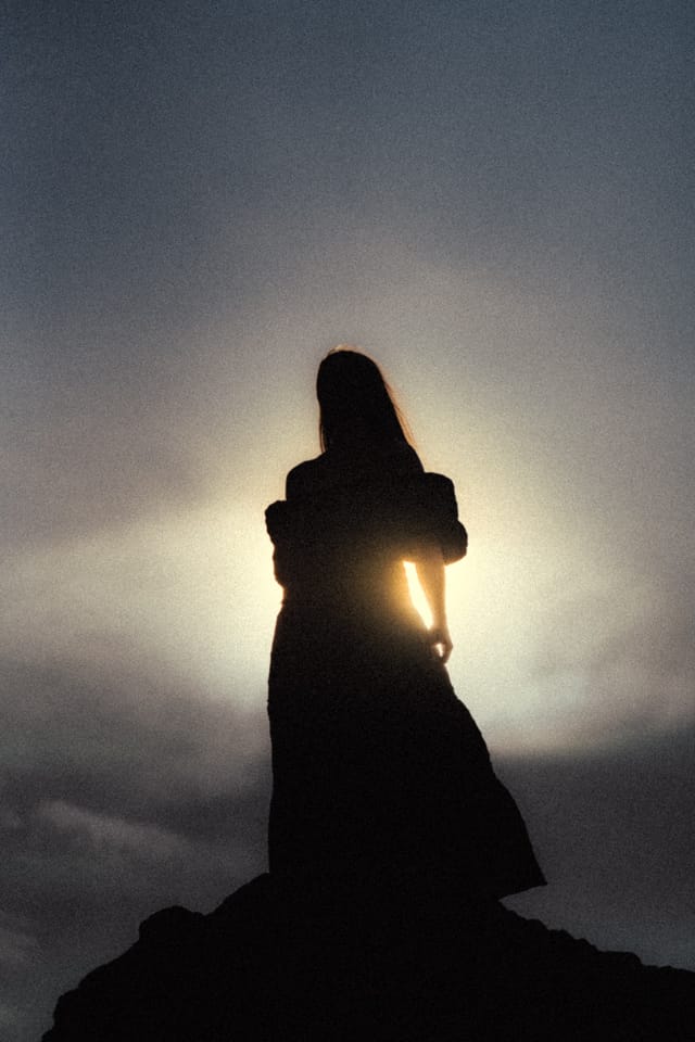 A portrait held against the day's last colour and gathering darkness, catalog number 53, from the Twilight Portraits series