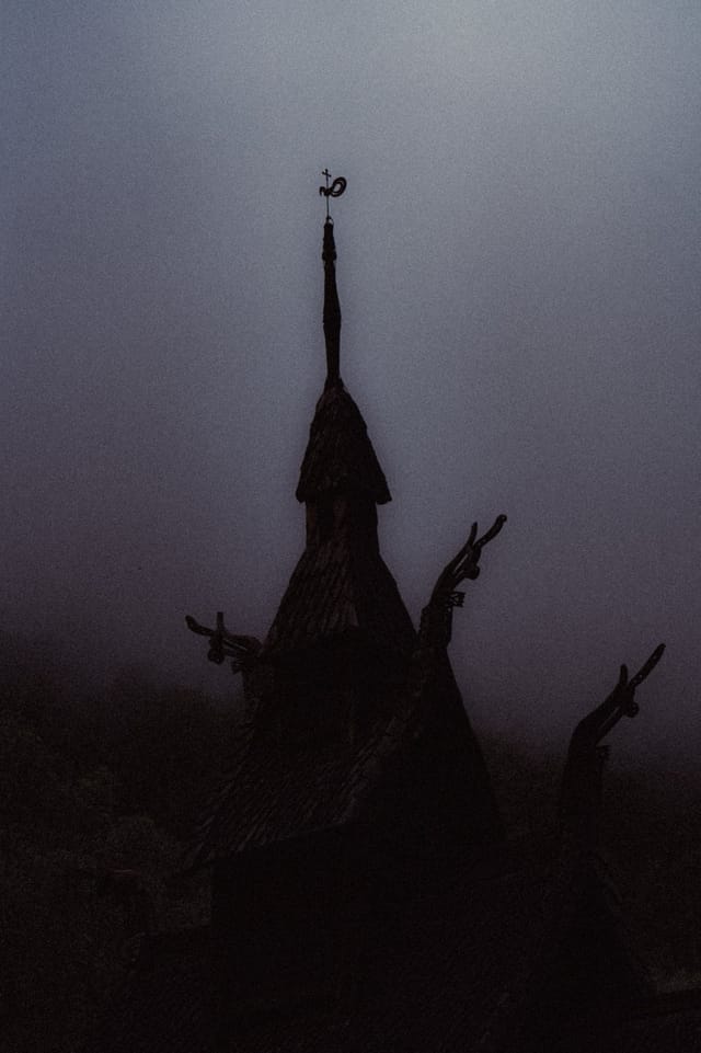 Timber architecture, ornament and changing light at a stave church, catalog number 32, from the Stave Churches collection