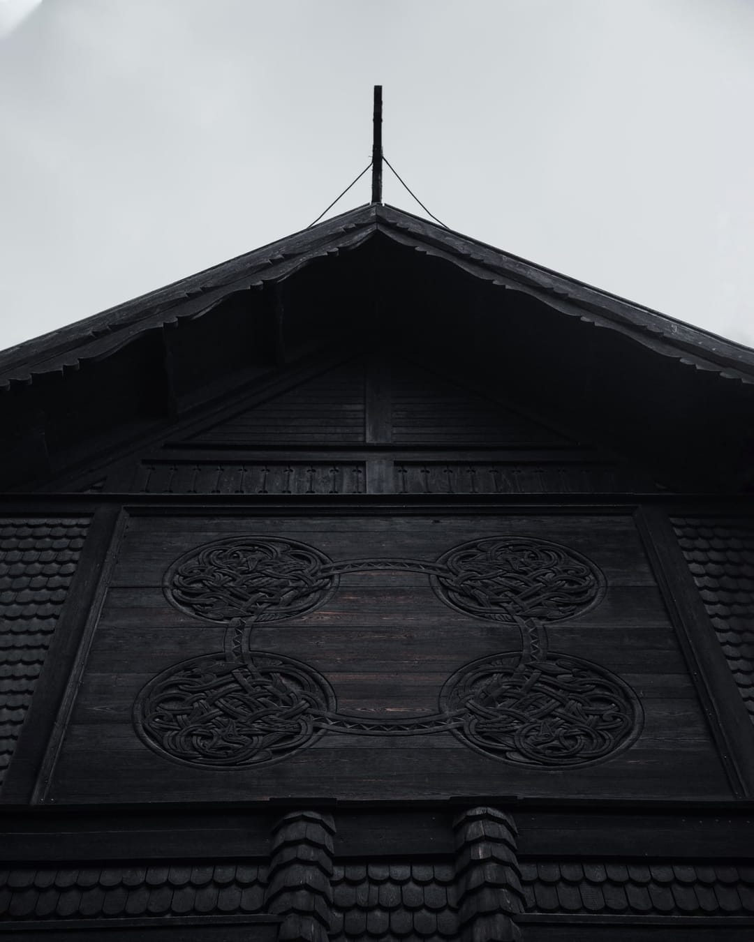 Timber architecture, ornament and changing light at a stave church, catalog number 35, from the Stave Churches collection