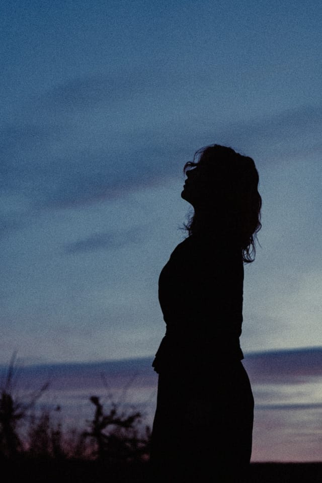A portrait held against the day's last colour and gathering darkness, catalog number 7, from the Twilight Portraits series