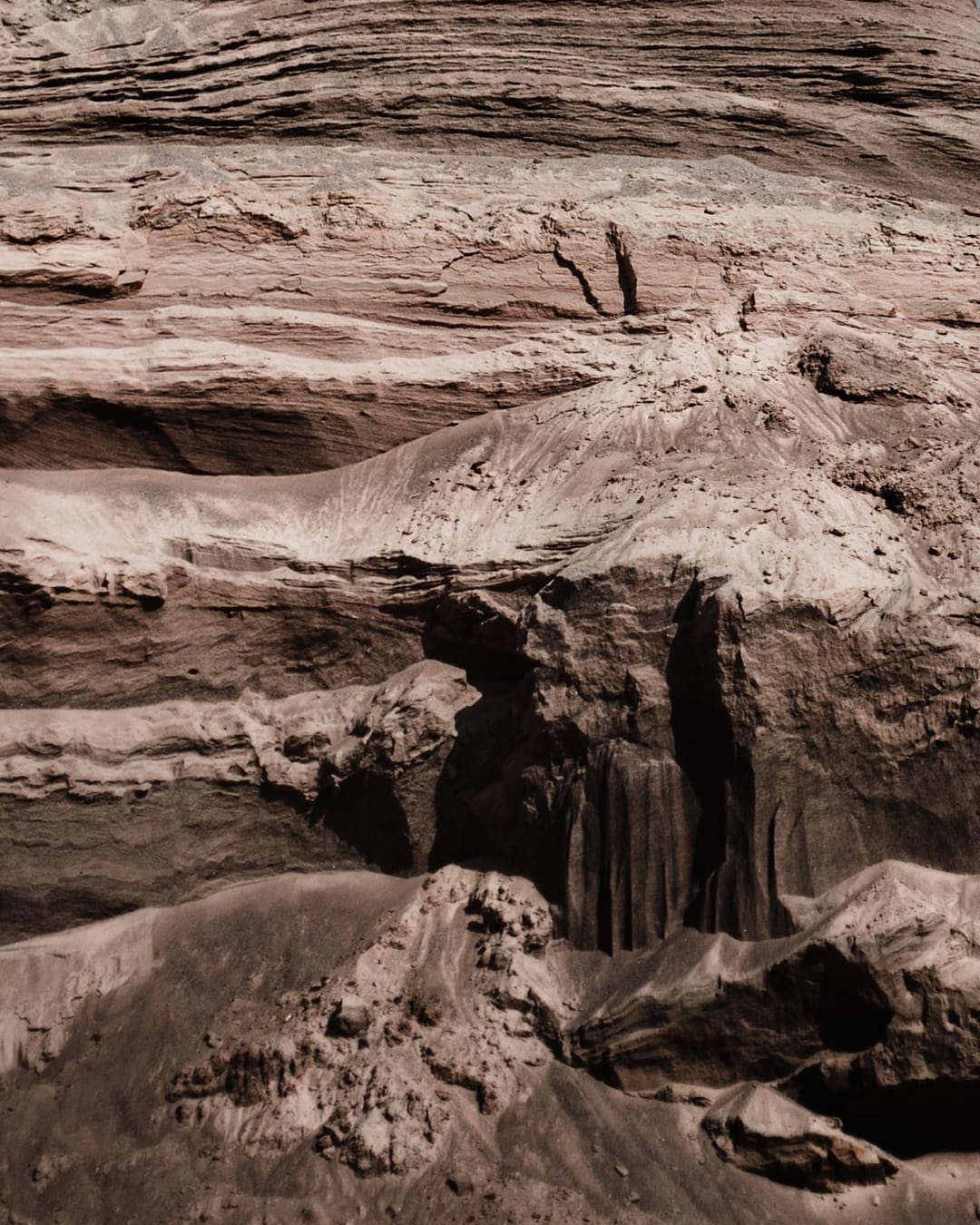 Moving water descending through rock and atmospheric light, catalog number 33, from the Falling Water collection
