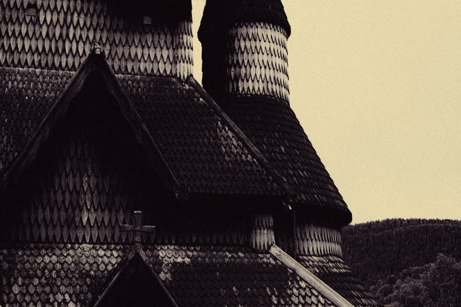 Timber architecture, ornament and changing light at a stave church, catalog number 15, from the Stave Churches collection