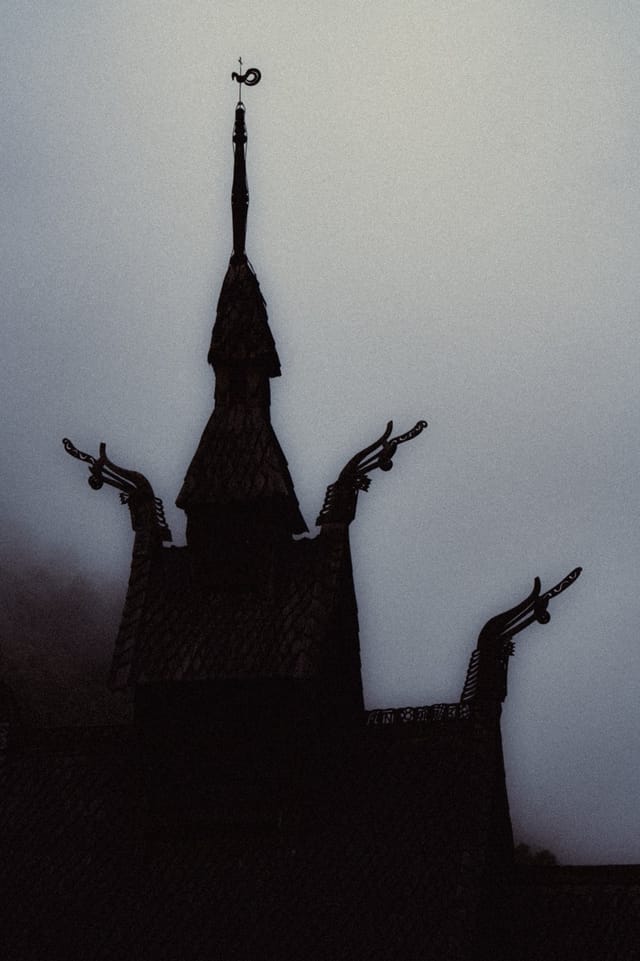 Timber architecture, ornament and changing light at a stave church, catalog number 4, from the Stave Churches collection