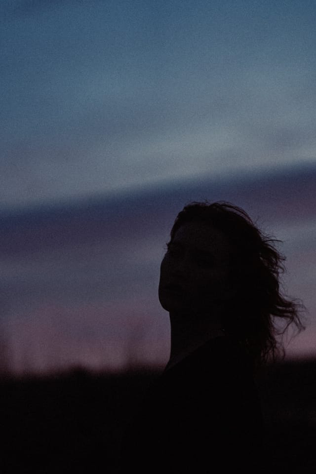 A portrait held against the day's last colour and gathering darkness, catalog number 2, from the Twilight Portraits series
