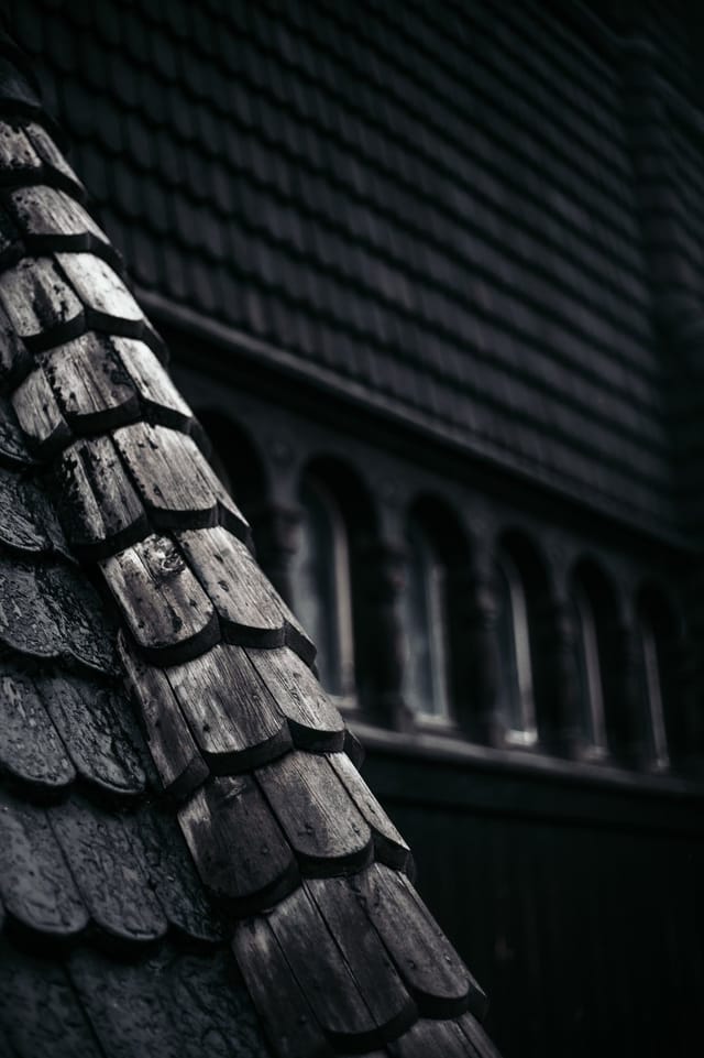 Timber architecture, ornament and changing light at a stave church, catalog number 1, from the Stave Churches collection