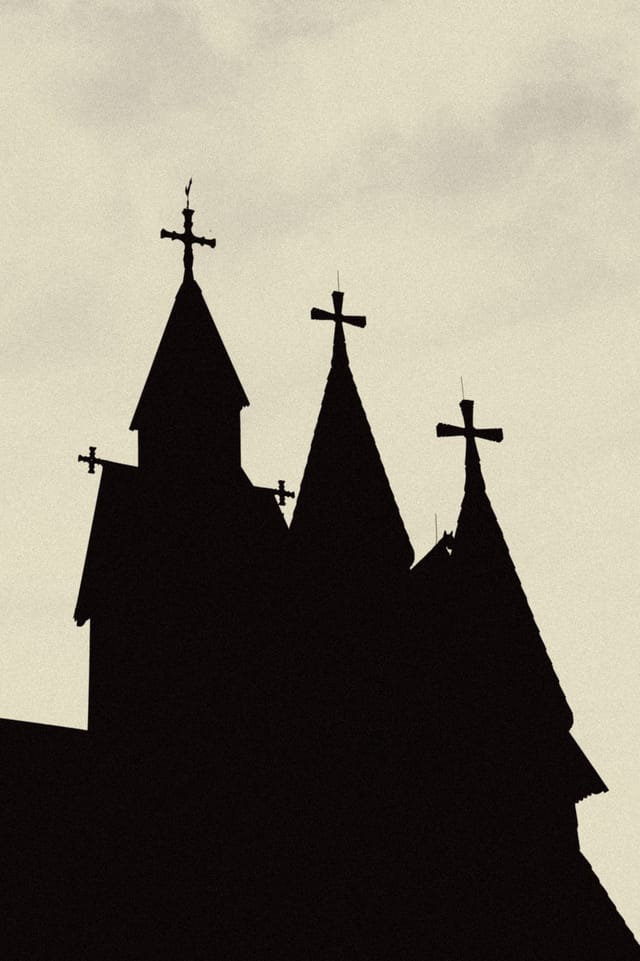 Timber architecture, ornament and changing light at a stave church, catalog number 39, from the Stave Churches collection