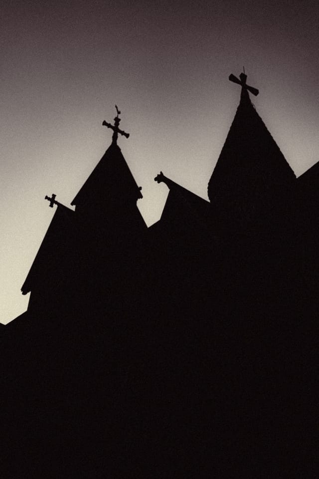 Timber architecture, ornament and changing light at a stave church, catalog number 3, from the Stave Churches collection