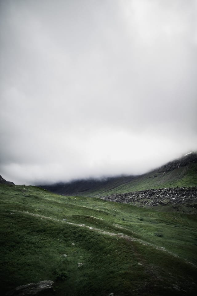 Landscape, weather and open sky meeting at a distant horizon, catalog number 7, from the Earth & Sky collection